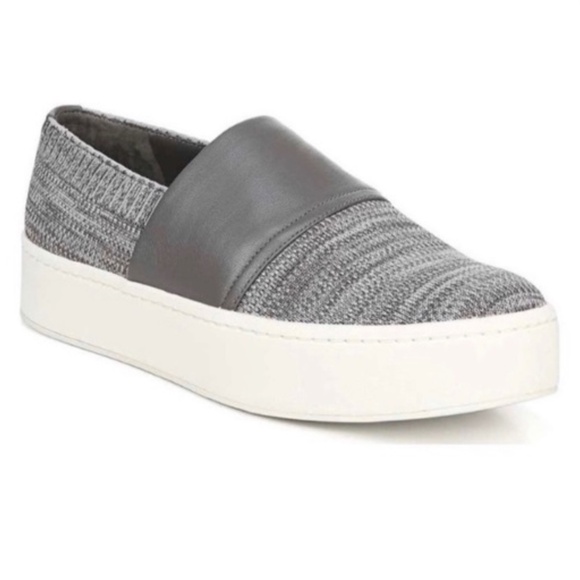 NIB $225 Vince Ward Knit Slip-On Platform Sneaker in Grey - size 6.5! - Picture 2 of 8